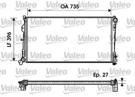 Радіатор охолодження двигуна Valeo phc 732956