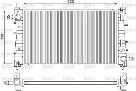 Радиатор охлаждения двигателя valeo phc 733203