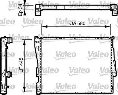 Радіатор охолодження двигуна valeo phc 734276