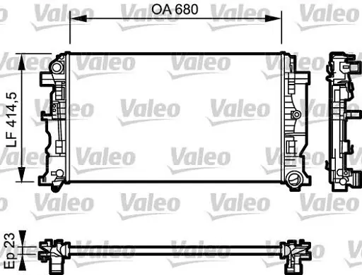 Радіатор охолодження двигуна Valeo phc 734927 (фото 1)