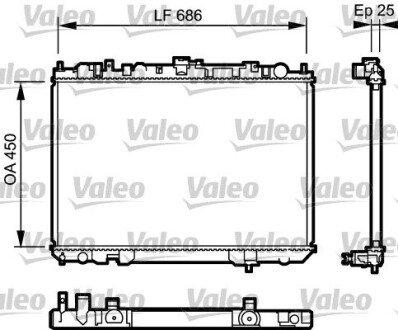 Радиатор охлаждения двигателя valeo phc 735081 на Ниссан Х (икс) трейл т30