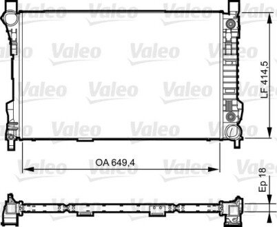 Радіатор охолодження двигуна valeo phc 735144 на Мерседес C-Class S203/CL203