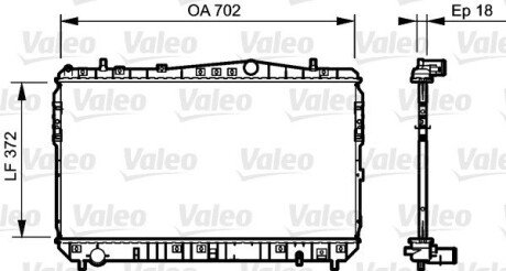 Радиатор охлаждения двигателя valeo phc 735159 на Chevrolet Lacetti