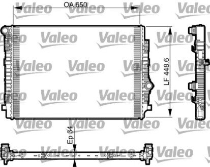 Радіатор охолодження двигуна valeo phc 735549 на Шкода Octavia A8