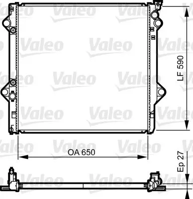Радіатор охолодження двигуна Valeo phc 735569 (фото 1)
