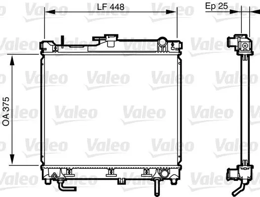 Радиатор охлаждения двигателя valeo phc 735578