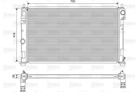Радиатор охолоджування valeo phc 701571