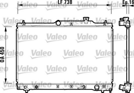 Радіатор охолоджування phc valeo 734201 на Тойота Превия