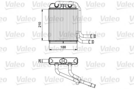 Радіатор отопителя салона valeo phc 811524