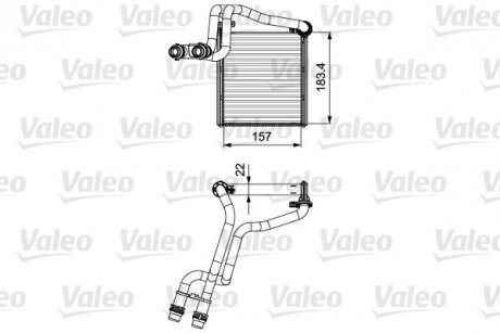 Радіатор отопителя салона valeo phc 811536