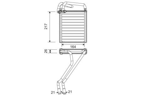 Радиатор печки (отопителя) valeo phc 811653 на Хендай Sonata yf 6