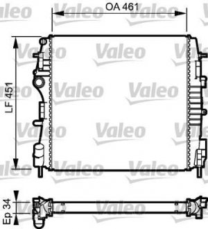 Радіатор охолодження двигуна valeo phc 734922