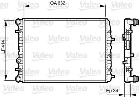 Радиатор интеркулера valeo phc 732864 на Шкода Фабия 1