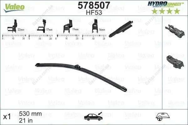 Щетка стеклоочистителя Hydro Connect 53cm valeo phc 578507