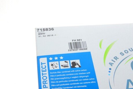 Угольный фильтр салона valeo phc 715836