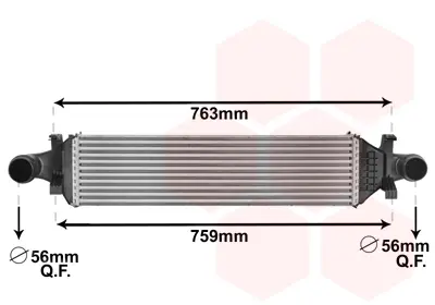 Інтеркулер MERCEDES-BENZ A-Series 1.5D 12- (вир-во) Van Wezel 30004659 (фото 1)