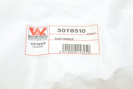 Решітка радіатора van Wezel 3078510