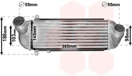 Радиатор интеркулера van Wezel 82004212