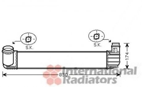 Інтеркулер RENAULT MEGANE3 20i/19dCi MT 08- (вир-во) van Wezel 43004411