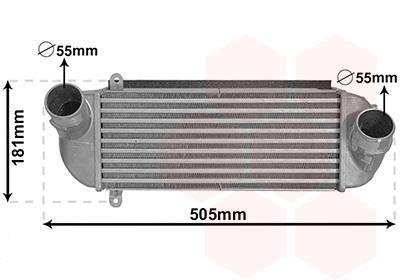 Радиатор интеркулера van Wezel 82014702