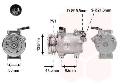 Компресор кондиціонера MITSUBISHI L200 / Pajero Sp 2.5D 06+ van Wezel 3201K700 на Митсубиси L200