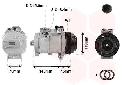 Компресор кондиціонера van wezel 3000K530