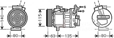 Компрессор кондиціонера van Wezel 4300K486