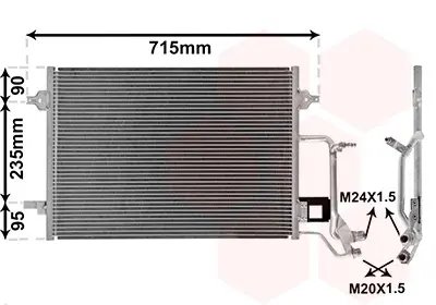 Конденсор кондиционера A4 / PASSAT5 MT/AT 97-01 van wezel 03005140