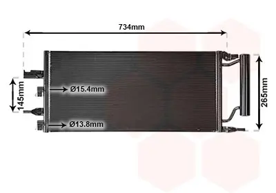 Конденсор кондиціонера BMW 1/2/X1 13+ van wezel 06005607