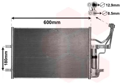 Конденсор кондиционера MAZDA 3/5 ALL 03- van wezel 27005184
