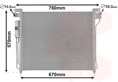 Конденсор кондиціонера NAVARA/PATHF 25DCi 05- van wezel 13005299