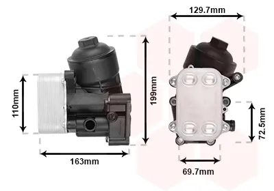 Корпус фільтра оливи van wezel 58013720
