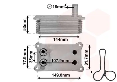 Pадиатор масляный FORD MONDEO III (GE) (00-) 2.0 TDCi (пр-во) van wezel 18013705