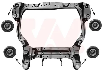 Підрамник передній HYUNDAI ACCENT/ KIA RIO 05>06/11 (вир-во) van wezel 8226690