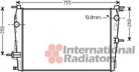 Радиатор (вир-во) van Wezel 43002458
