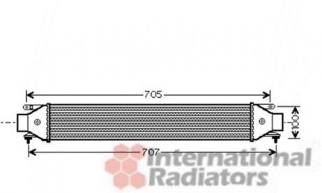 Радиатор інтеркулера van Wezel 17004392
