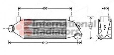 Радиатор інтеркулера van Wezel 18004315