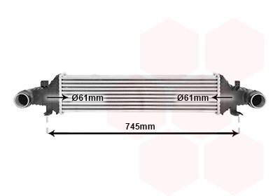 Радіатор інтеркулера van Wezel 30004593 на Мерседес C-Class S204/C204