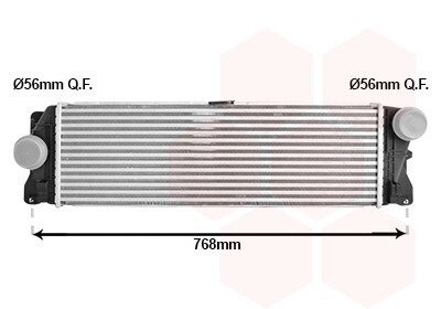 Радиатор интеркулера van Wezel 30014710 на Мерседес Sprinter w907/w910