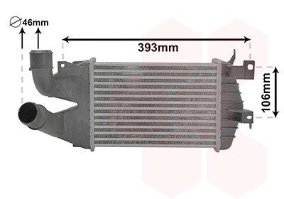 Радиатор интеркулера van Wezel 37004584 на Опель Зафира б