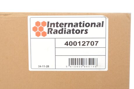Радиатор интеркулера van Wezel 40012707
