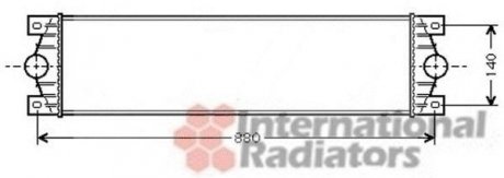 Радиатор інтеркулера van Wezel 43004359