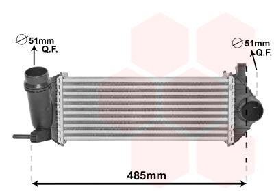 Радиатор інтеркулера van Wezel 43004615