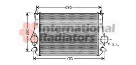 Радиатор інтеркулера van Wezel 58004251