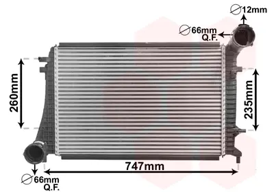 Радиатор интеркулера van wezel 58004268