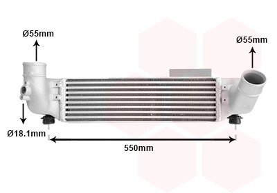 Радиатор интеркулера van Wezel 83004209 на Киа Соренто 1