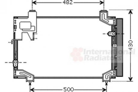 Радиатор кондиціонера TOYOTA AVENSIS/ COROLLA 20D4d/22D4d 05- (вир-во) van Wezel 53005394