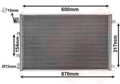 Радіатор кондиціонера van Wezel 13005281