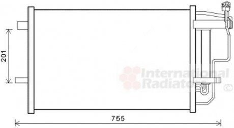 Радиатор кондиціонера van Wezel 27005242