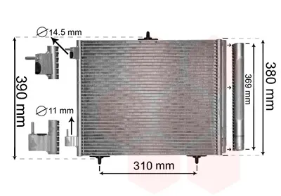 Радіатор кондиціонера Van Wezel 40005295